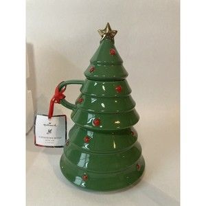 Hallmark 2022 Christmas Tree 2 Stacking Mugs with Lid Brand New With Packaging